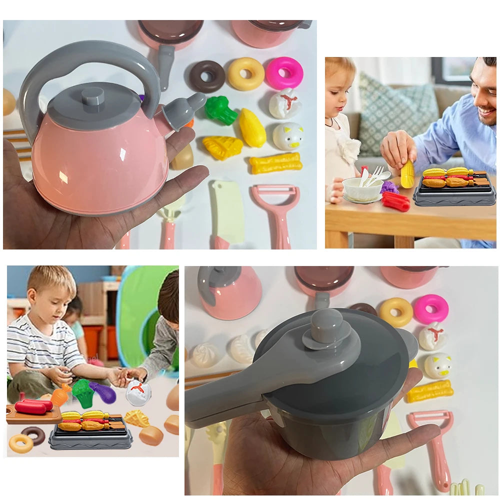 Ensemble Cuisine Enfant 92 Pièces - Kit Complet avec Casseroles