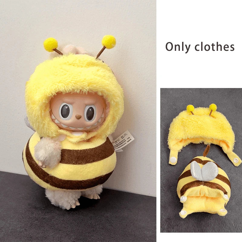 Vêtements Labubu Crevette et Abeille - Tenues Mignonnes Poupée 17cm sans Poupée