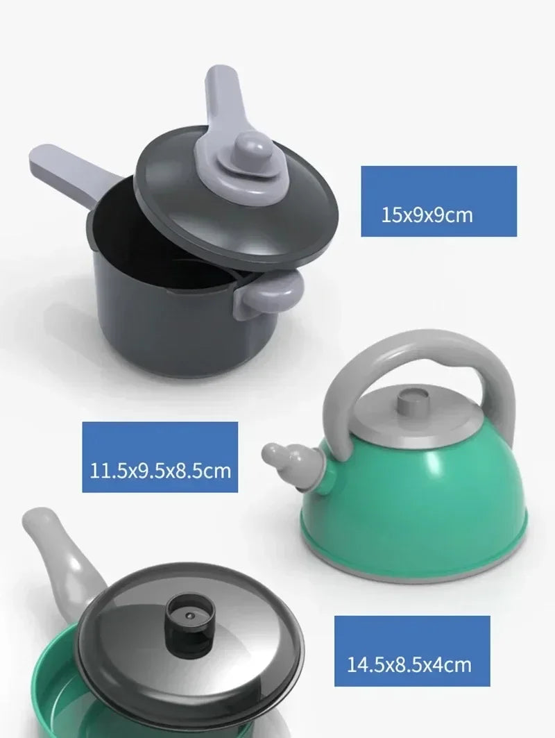 Ensemble Cuisine Enfant 92 Pièces - Kit Complet avec Casseroles