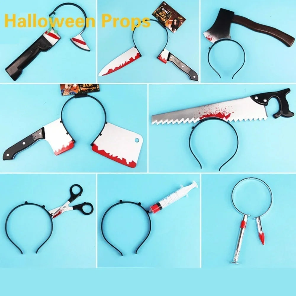 Accessoire Halloween pour Chien/Chat - Déguisement Effrayant Hache Scie Couteau - Fête