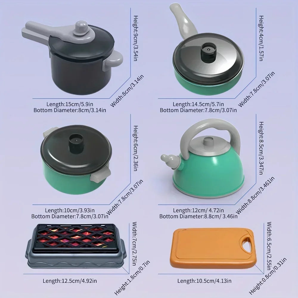 Ensemble de Cuisine pour Enfants avec Ustensiles Réalistes - Jouet Créatif de Jeu de Rôle