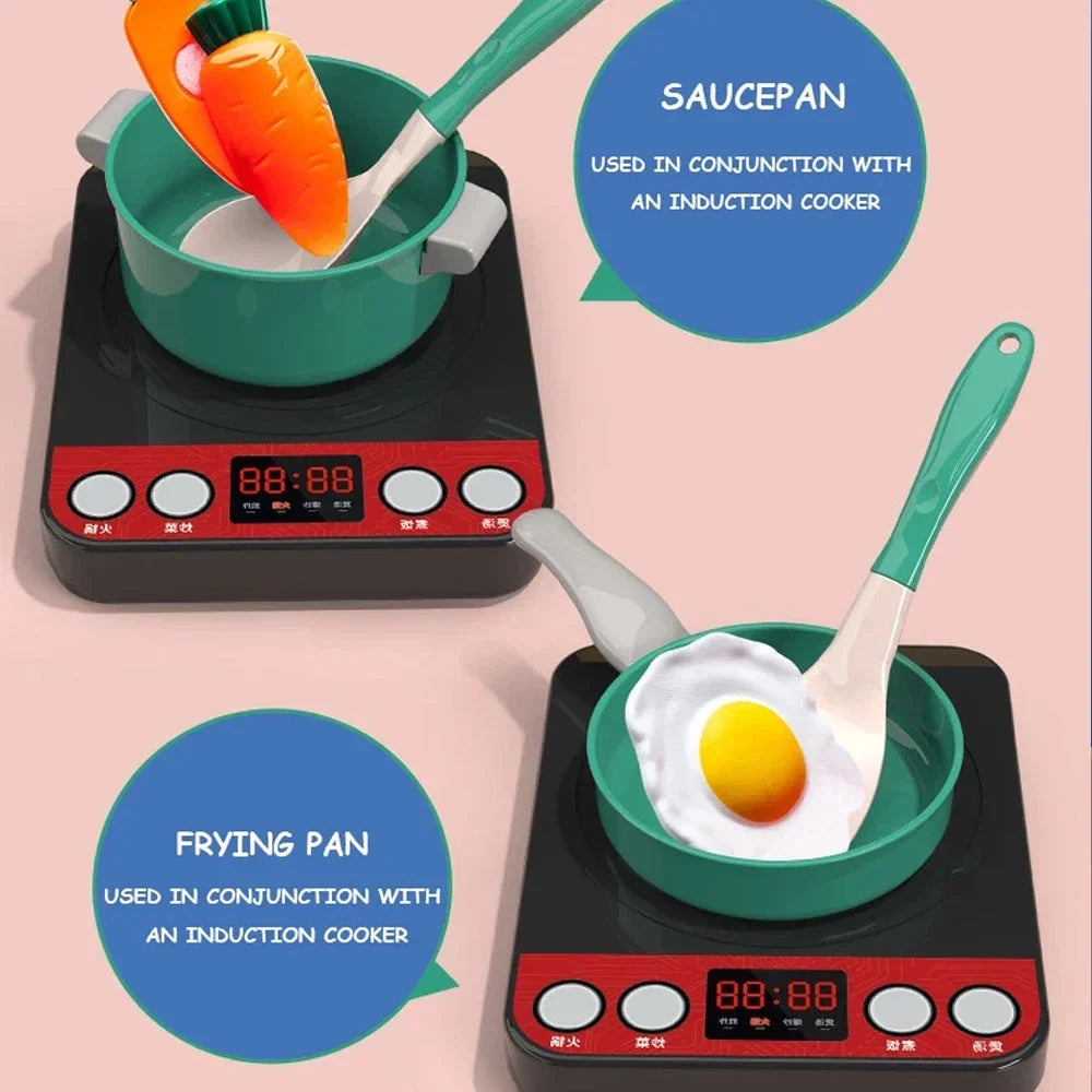 Ensemble Cuisine Enfant 92 Pièces - Kit Complet avec Casseroles