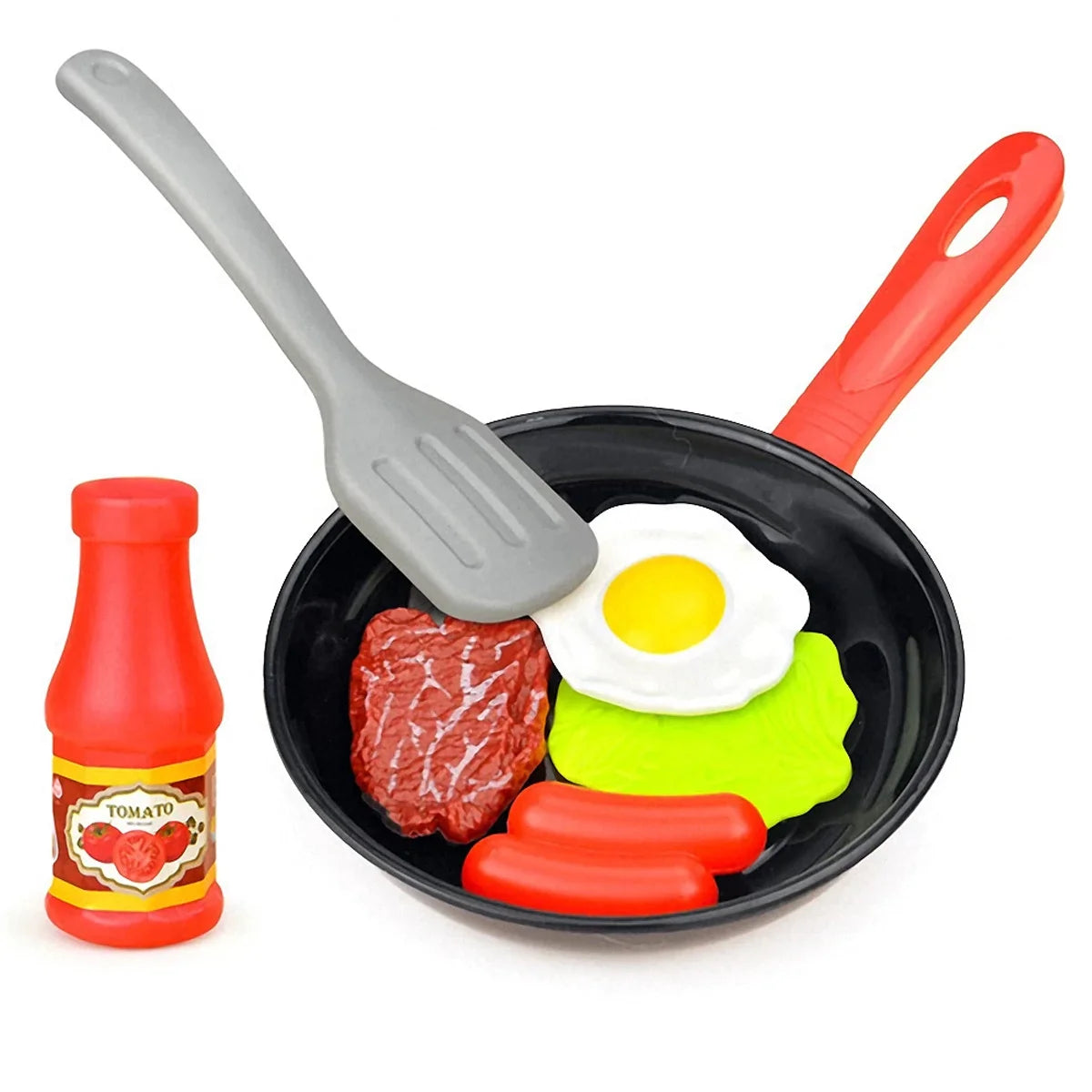 Ensemble 8 Pièces Cuisine pour Enfants - Ustensiles et Aliments Jouets