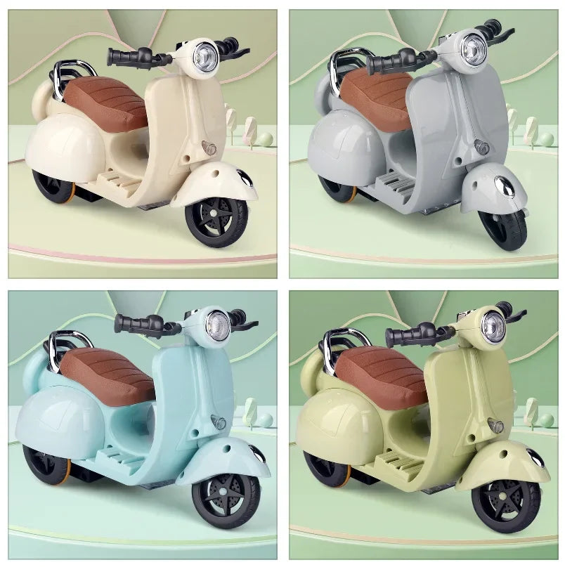 Mini Moto Électrique Labubu avec Musique et Lumière - Accessoire Poupée Kawaii Cadeau