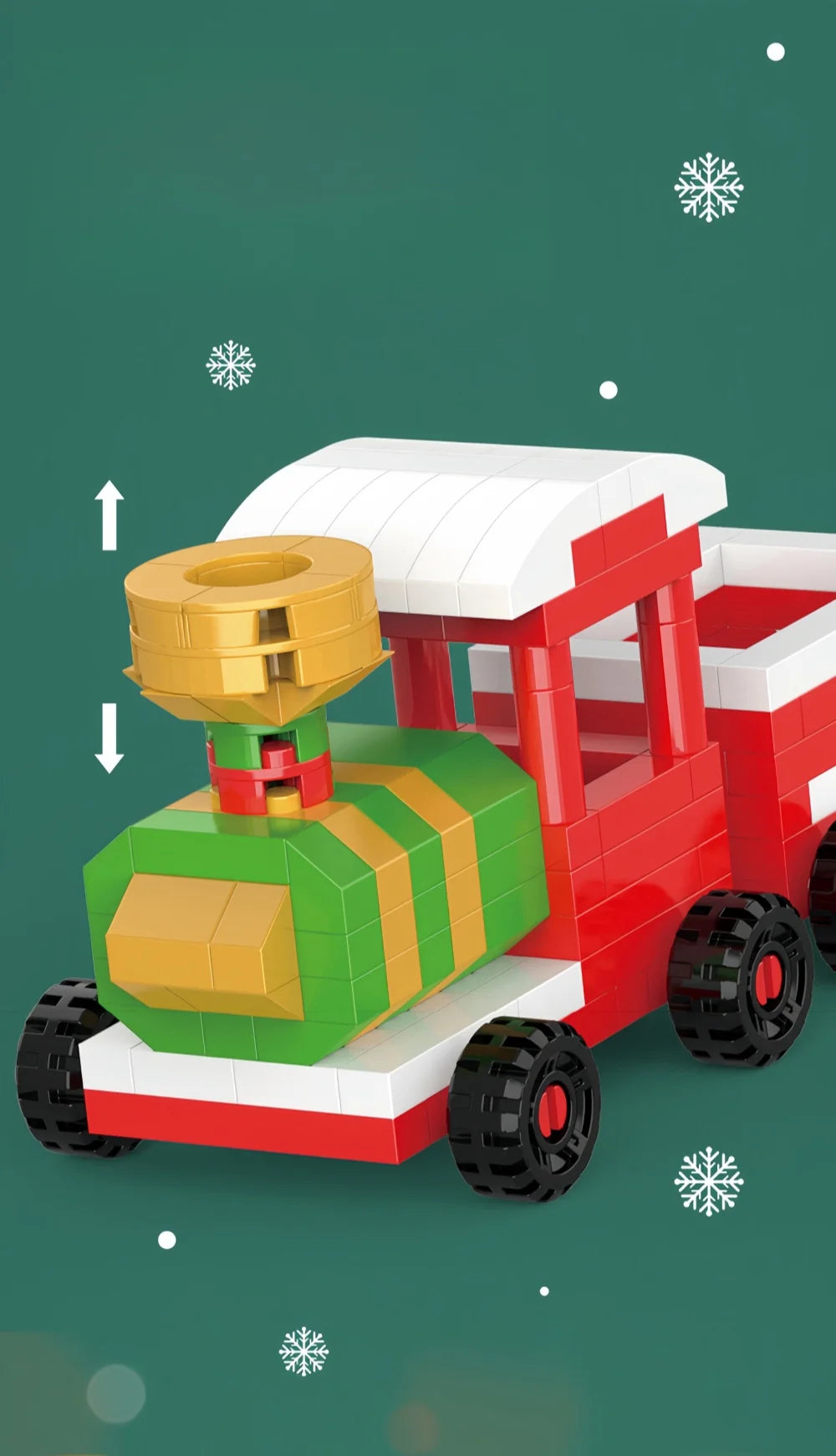 Mini Blocs Construction Noël - Père Noël, Sapin, Renne, Bonhomme de Neige - Cadeau Parfait