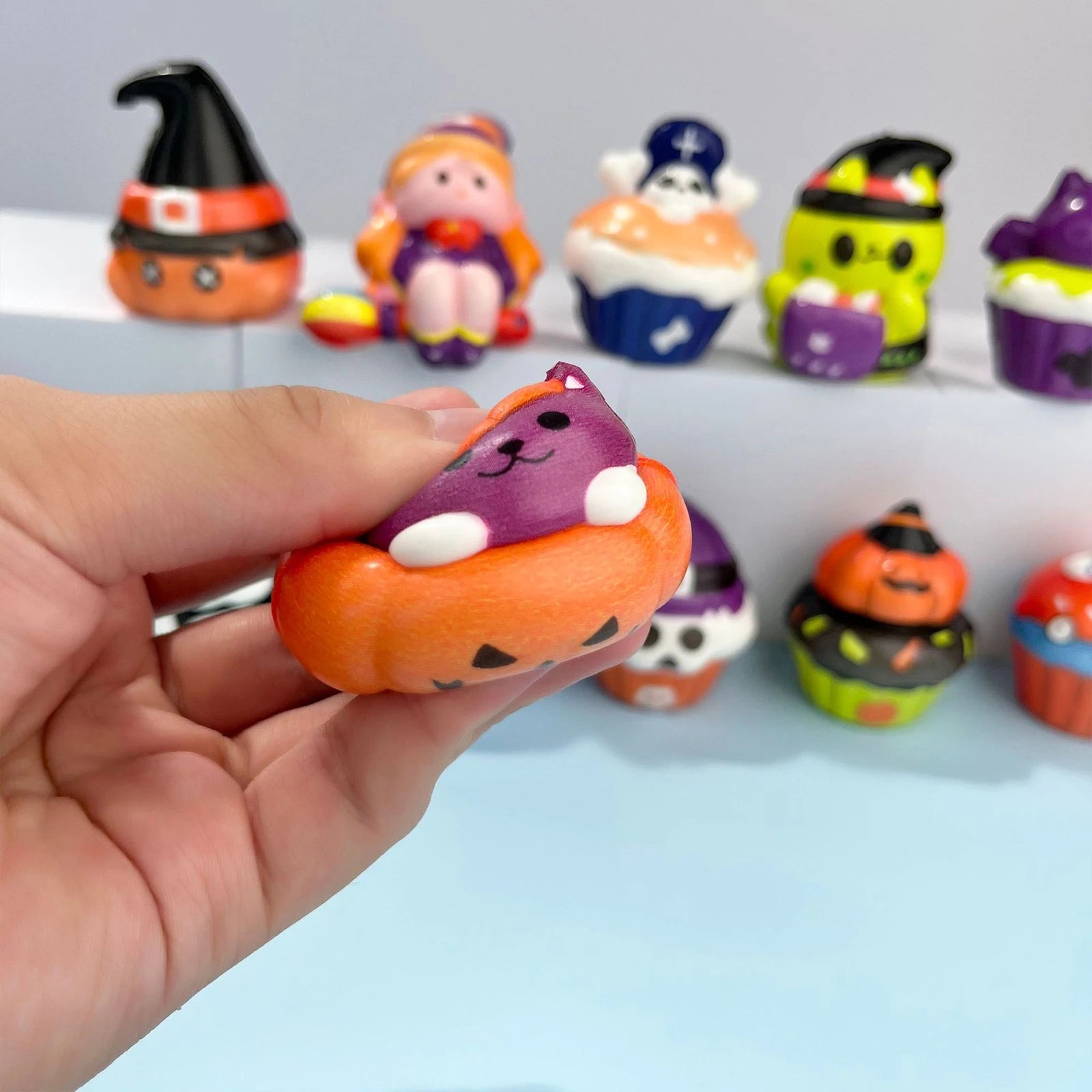Pack 12 Jouets Anti-Stress Halloween - Squishy à Presser Lentement - Fête et Décompression