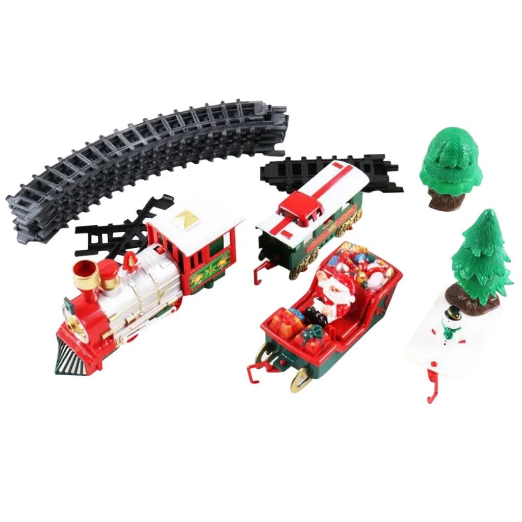 Train Électrique de Noël Réaliste - Set Complet Sécurisé - Décoration Sapin et Maison
