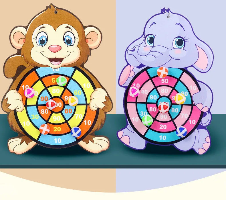 Planche à Fléchettes Animaux Montessori - Balles Collantes