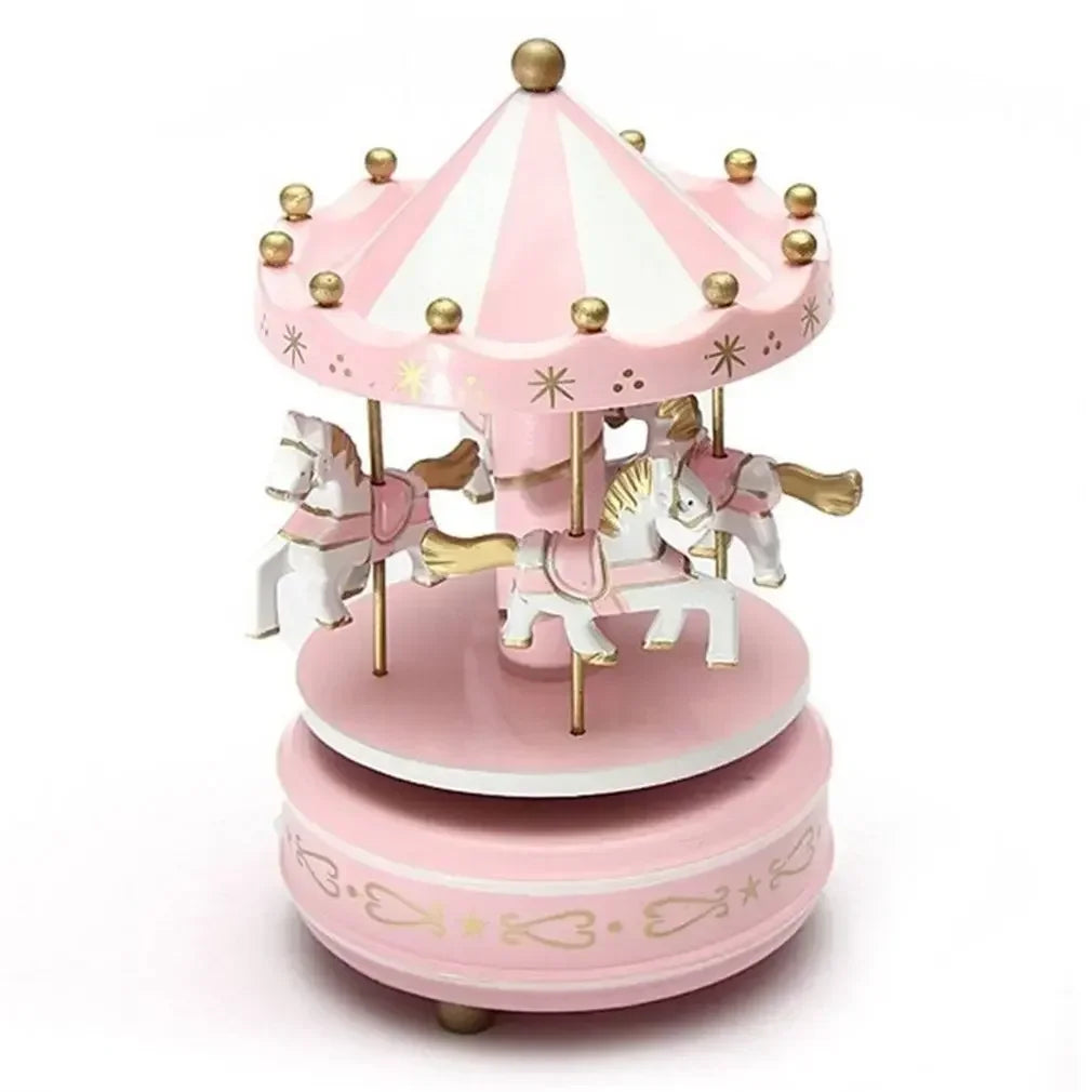 Carrousel Musical de Noël Automatique - Boîte à Musique Manège - Décoration Chambre Bébé