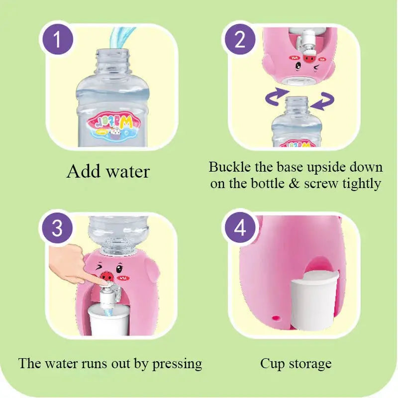 Mini Distributeur d'Eau Double - Jouet Cuisine Simulation Enfants