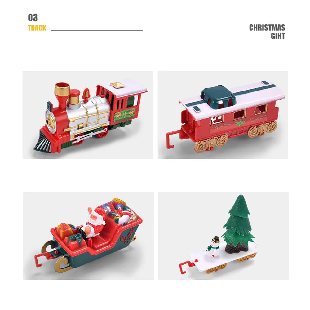 Train Électrique de Noël Réaliste - Set Complet Sécurisé - Décoration Sapin et Maison