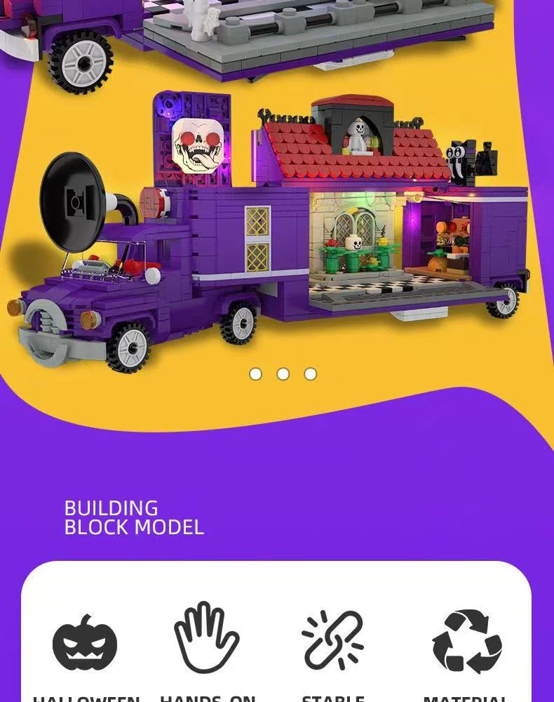 Jouets Surprise Halloween - Cabanes Horreur, Voitures, Blocs Construction DIY Cadeaux