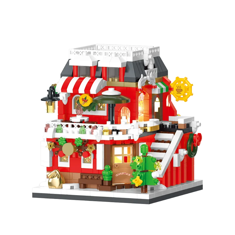 Maison de Noël Blocs Construction - Modèle Architectural Ville ToylinX - Cadeau Collection