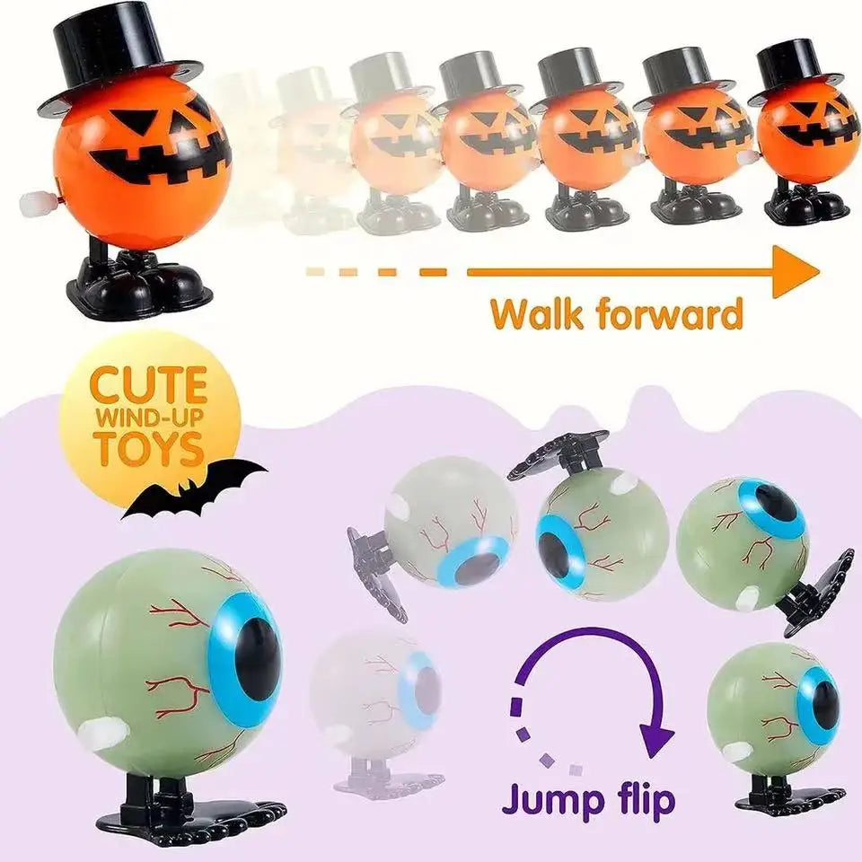 Jouets Mécaniques Halloween - Fantômes Vampires Citrouilles à Remonter - Décoration Fête