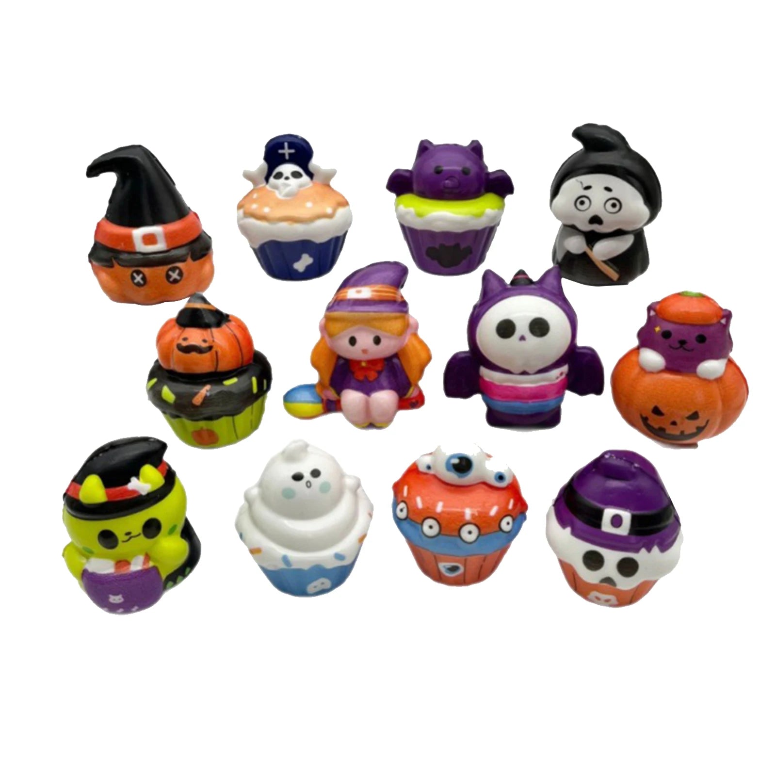 Pack 12 Jouets Anti-Stress Halloween - Squishy à Presser Lentement - Fête et Décompression