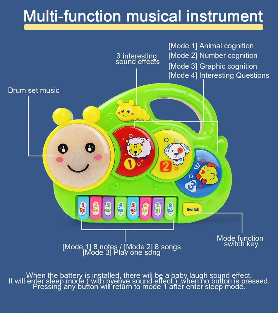 Piano Électronique Enfants - Clavier Musical Sons Animaux