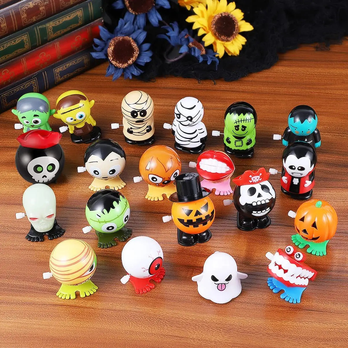 Jouets Mécaniques Halloween - Fantômes Vampires Citrouilles à Remonter - Décoration Fête