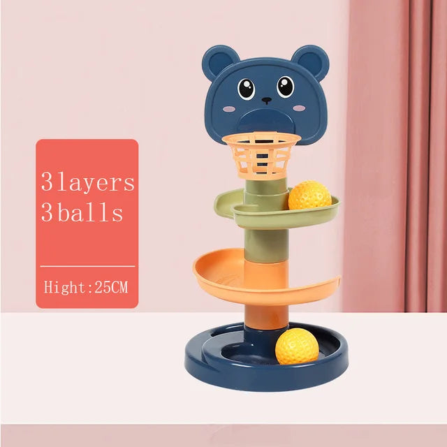 Tour à Boule Roulante Montessori Bébé 1-3 Ans - Jeu Empilage