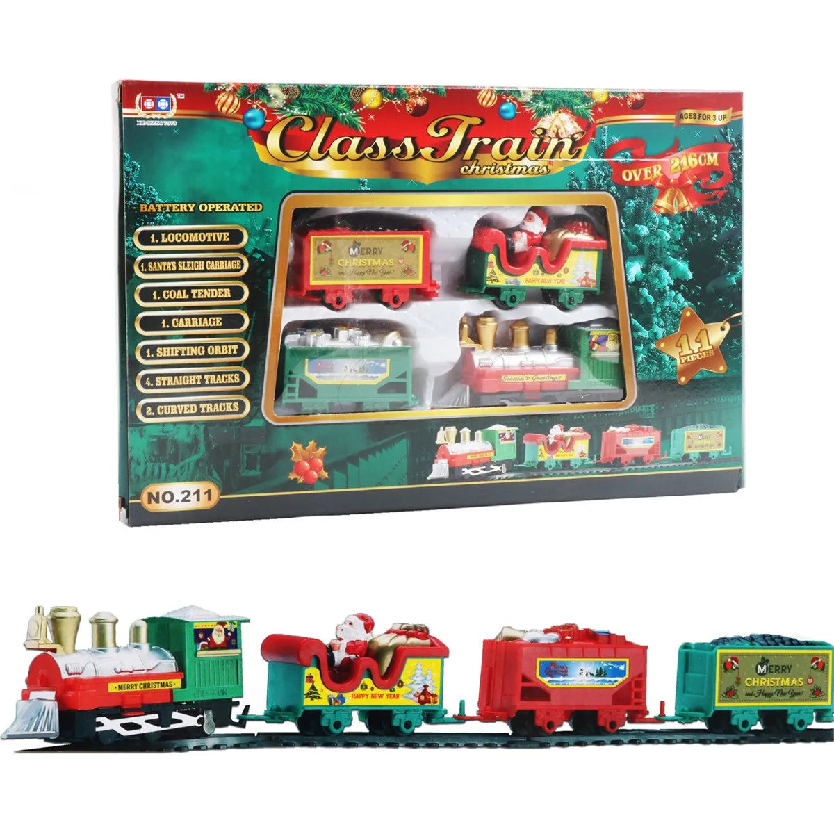 Train Électrique de Noël Réaliste - Set Complet Sécurisé - Décoration Sapin et Maison