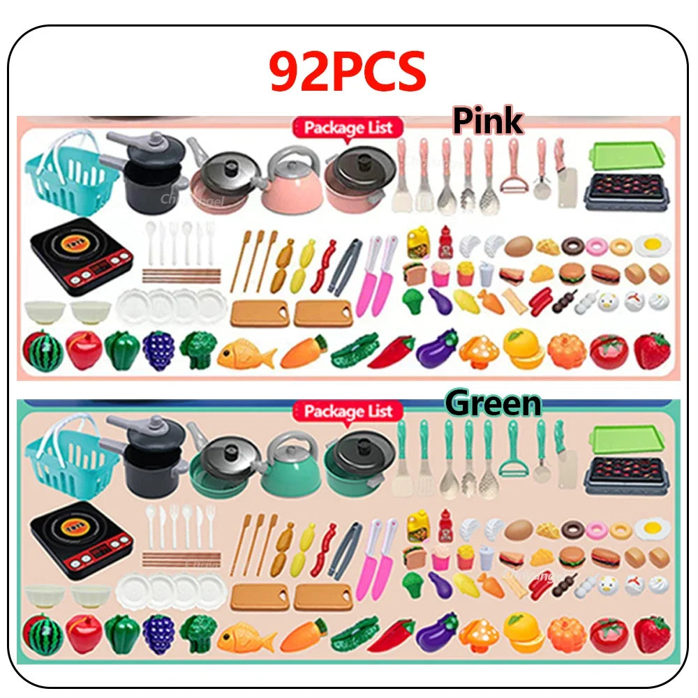 Ensemble Cuisine Enfant 92 Pièces - Kit Complet avec Casseroles