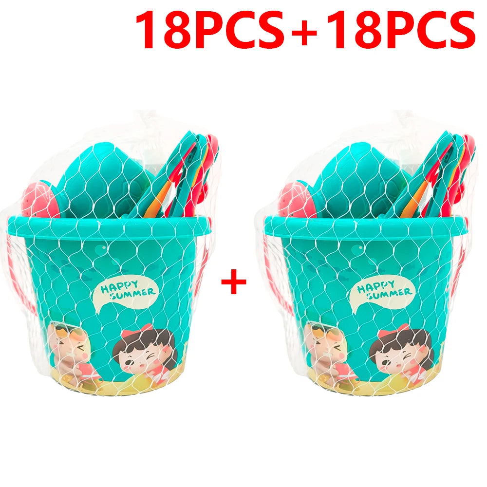 Jouets de Plage Enfants 18 Pièces - Seau Pelles et Arrosoir