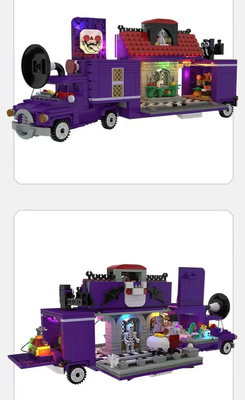 Jouets Surprise Halloween - Cabanes Horreur, Voitures, Blocs Construction DIY Cadeaux