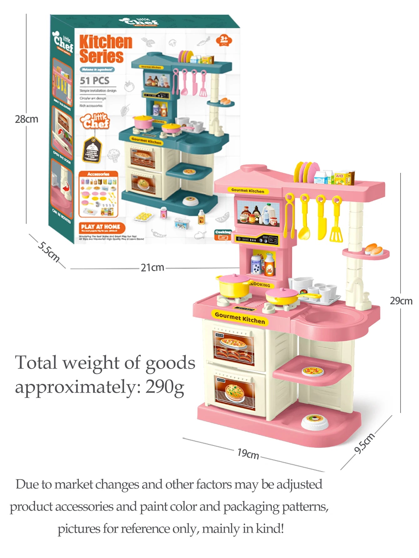 Accessoires de Cuisine pour Enfants - Set avec Casseroles, Pots à Lait, Pains et Fourchette