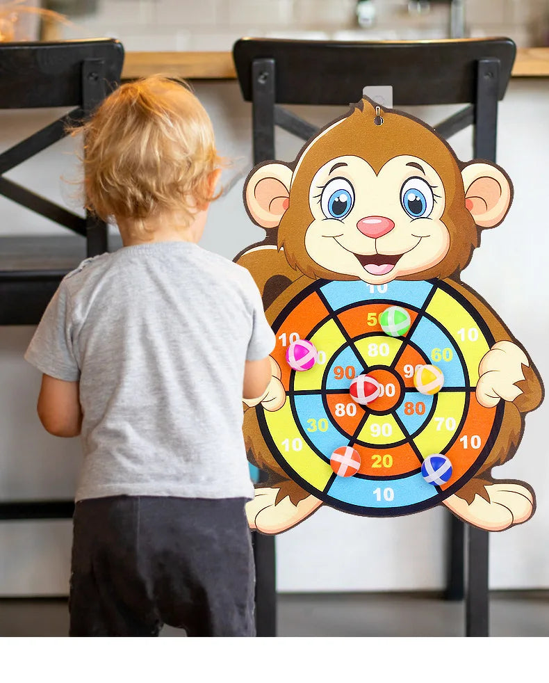 Planche à Fléchettes Animaux Montessori - Balles Collantes
