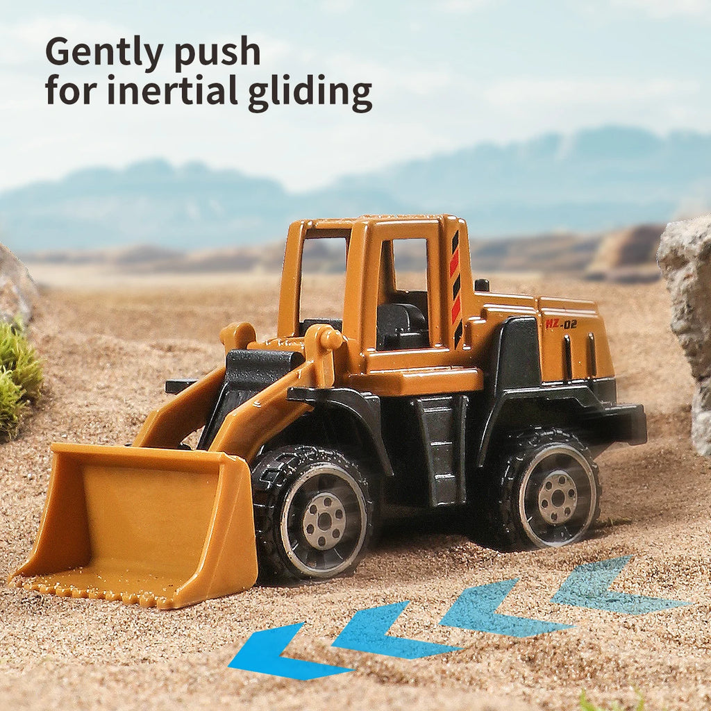 Set 6 Camions de Chantier en Alliage - Pelle Bulldozer