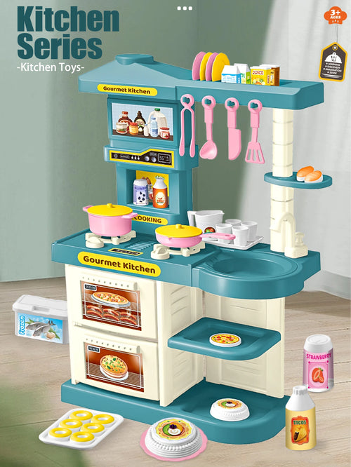 Accessoires de Cuisine pour Enfants - Set avec Casseroles, Pots à Lait, Pains et Fourchette