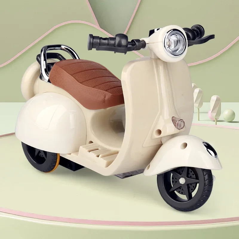 Mini Moto Électrique Labubu avec Musique et Lumière - Accessoire Poupée Kawaii Cadeau