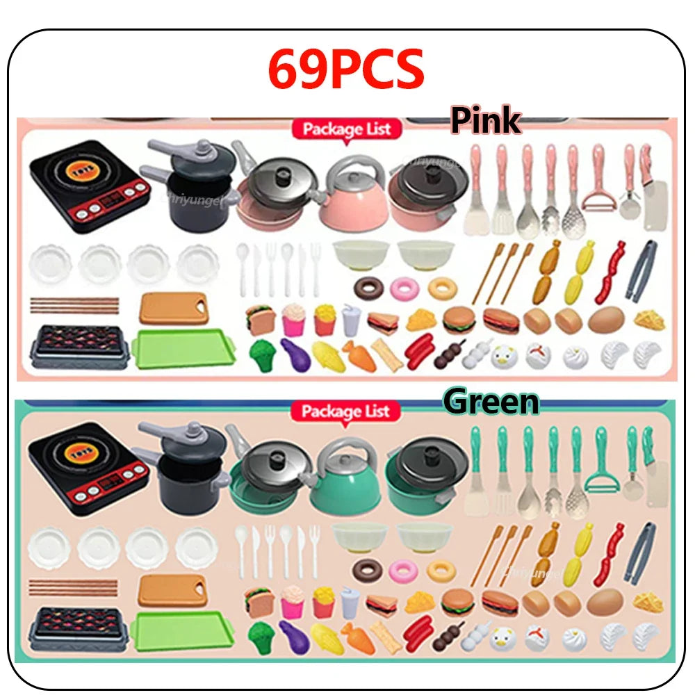 Ensemble Cuisine Enfant 92 Pièces - Kit Complet avec Casseroles