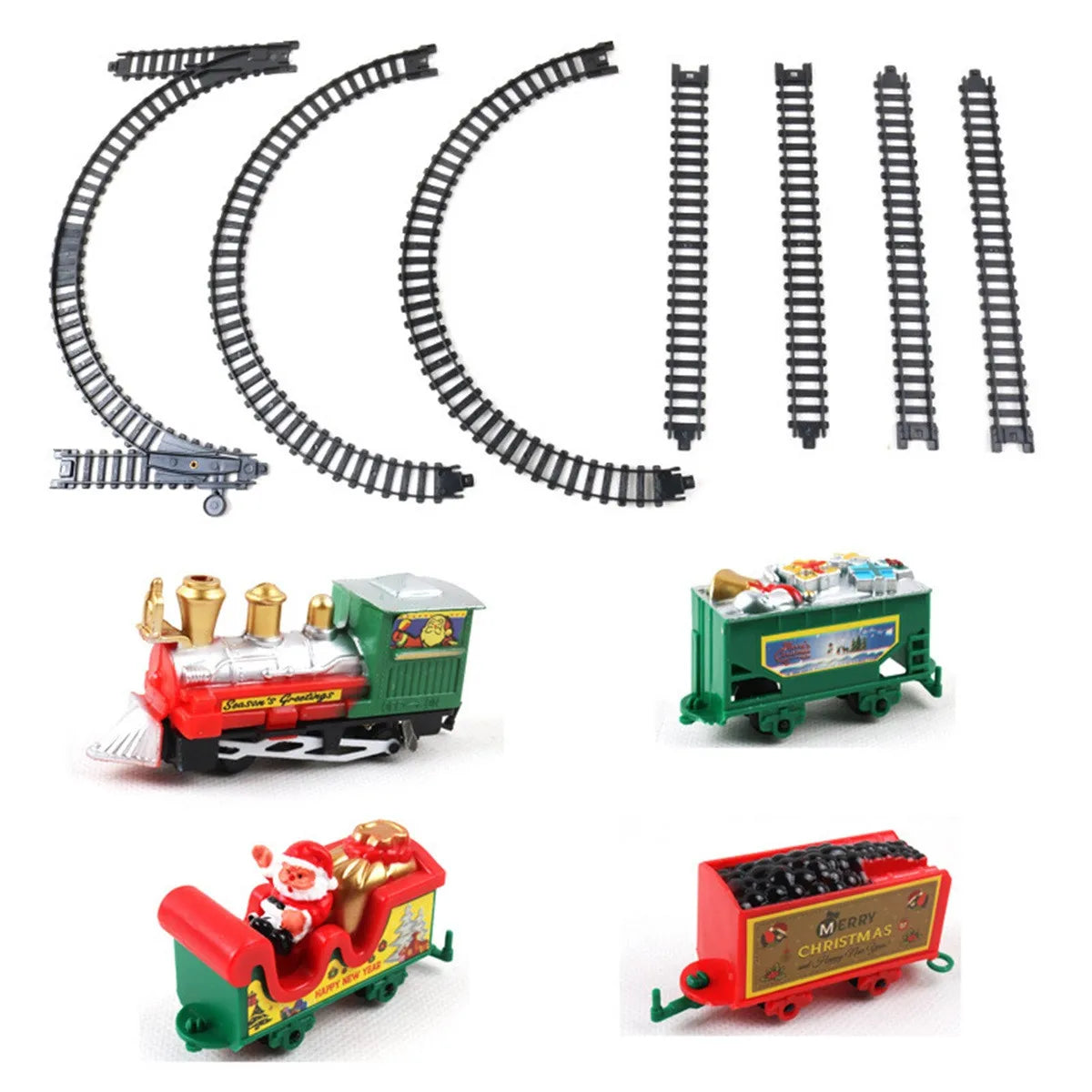 Train Électrique de Noël Réaliste - Set Complet Sécurisé - Décoration Sapin et Maison