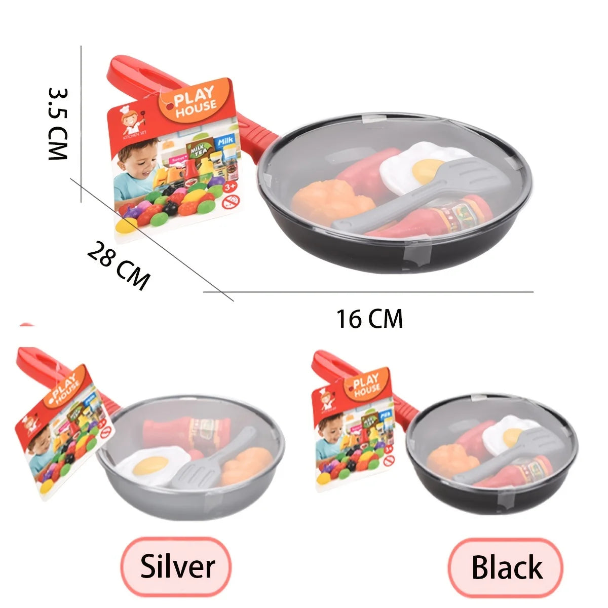 Ensemble 8 Pièces Cuisine pour Enfants - Ustensiles et Aliments Jouets