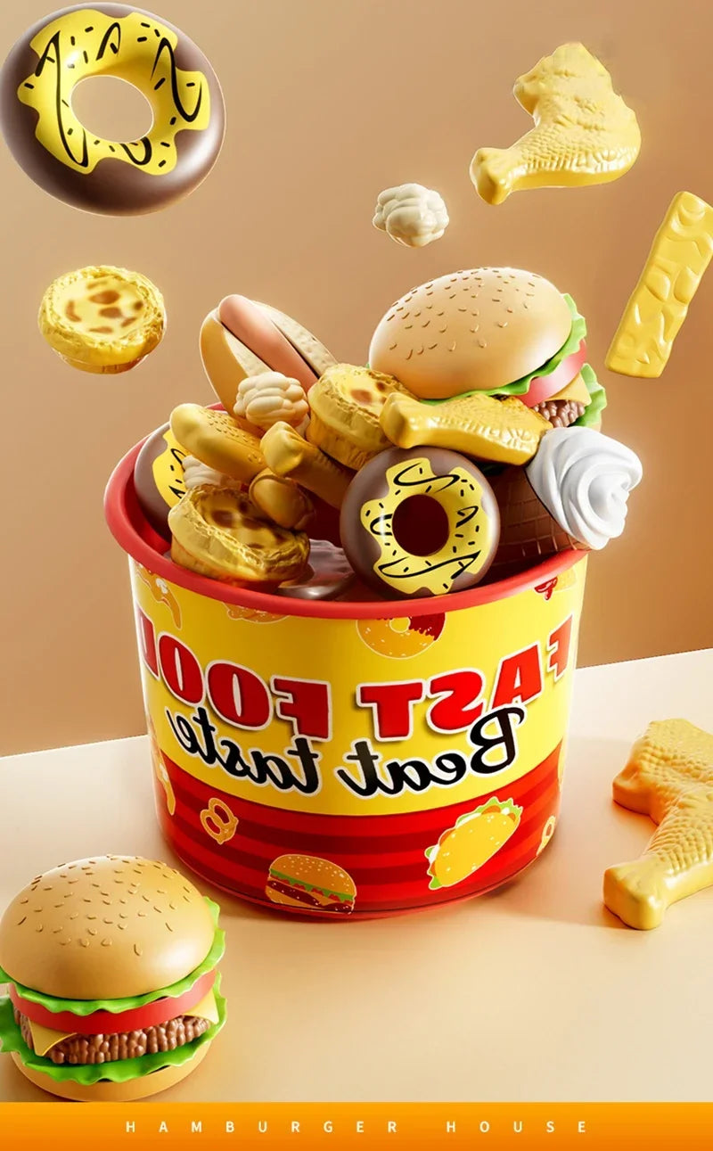 Ensemble Cuisine Enfant - Hamburger Pizza Frites Montessori