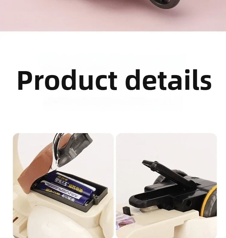 Mini Moto Électrique Labubu avec Musique et Lumière - Accessoire Poupée Kawaii Cadeau