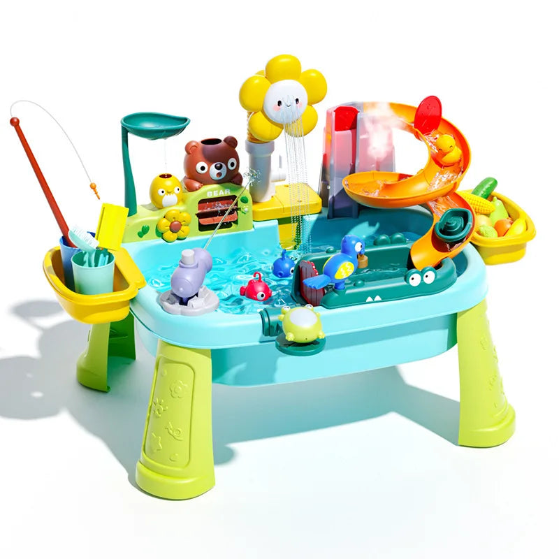 Jouet Cuisine Électrique pour Enfants - Évier avec Eau et Jeu de Pêche