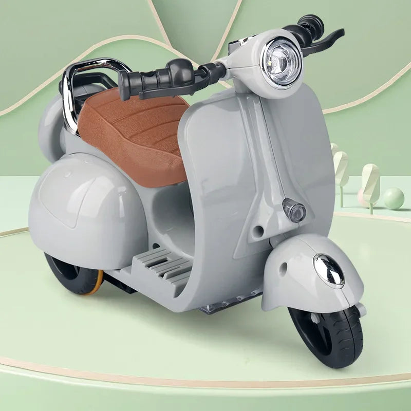 Mini Moto Électrique Labubu avec Musique et Lumière - Accessoire Poupée Kawaii Cadeau