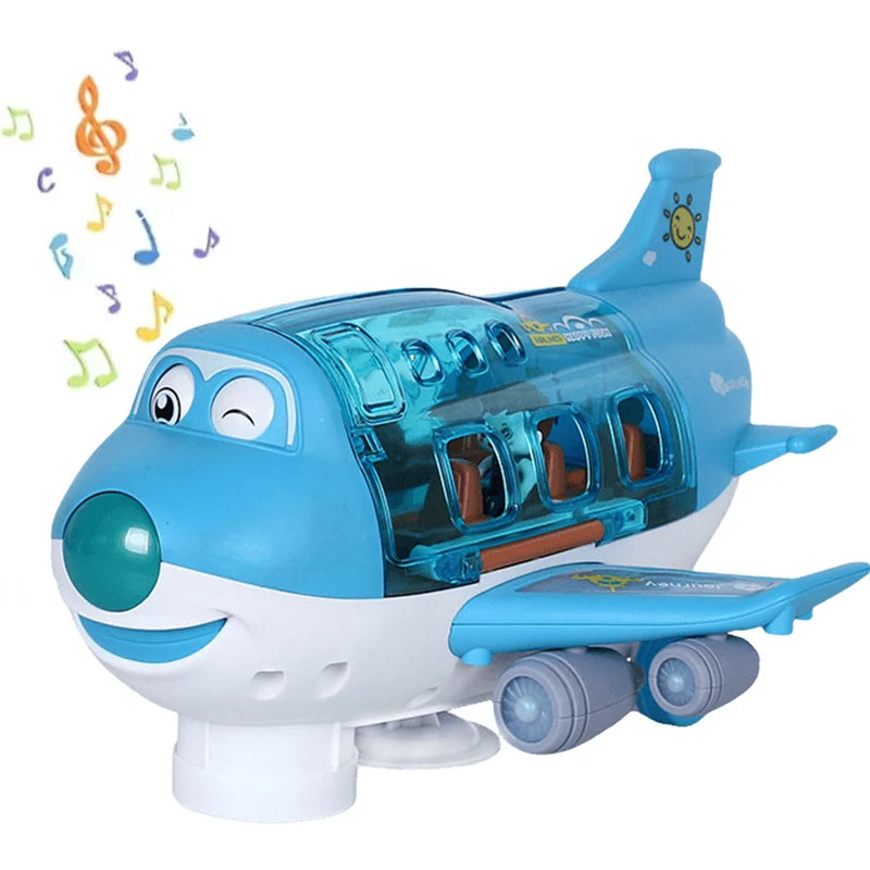 Avion Électrique pour Enfants avec Musique et Lumières - Jouet de Transport