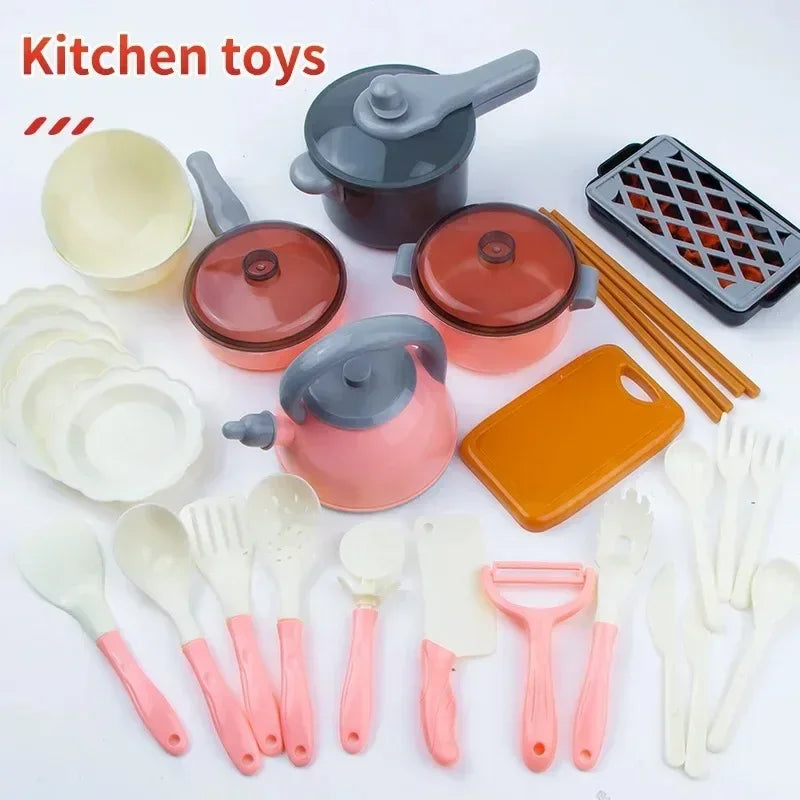 Ensemble Cuisine Enfant 92 Pièces - Kit Complet avec Casseroles