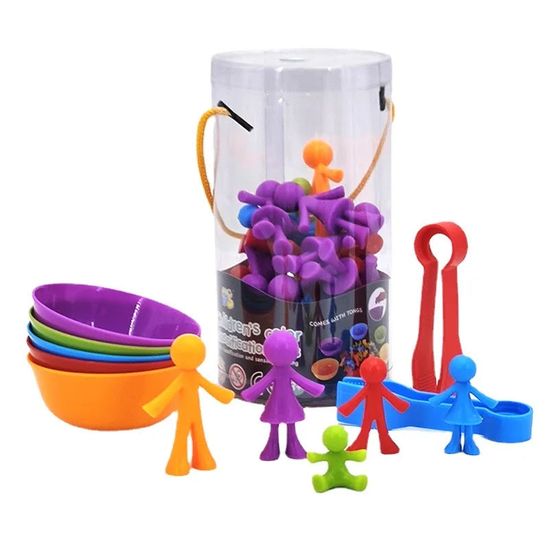 Jeu de Tri Arc-en-Ciel Montessori - Puzzle Sensoriel Animaux