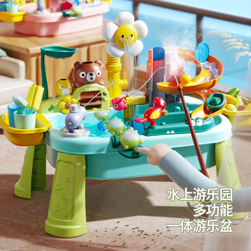 Jouet Cuisine Électrique pour Enfants - Évier avec Eau et Jeu de Pêche