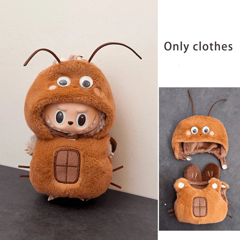 Vêtements Labubu Crevette et Abeille - Tenues Mignonnes Poupée 17cm sans Poupée