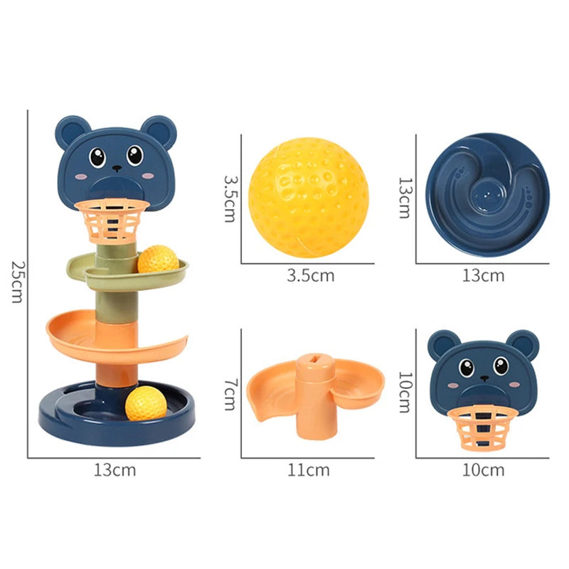 Tour à Boule Roulante Montessori Bébé 1-3 Ans - Jeu Empilage