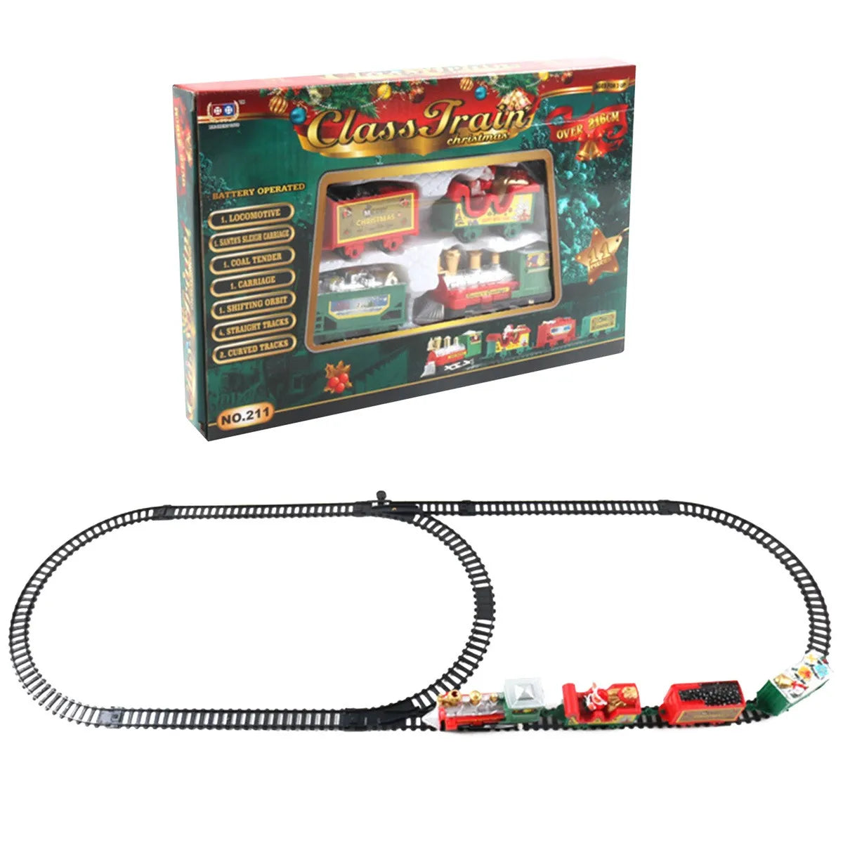 Train Électrique de Noël Réaliste - Set Complet Sécurisé - Décoration Sapin et Maison