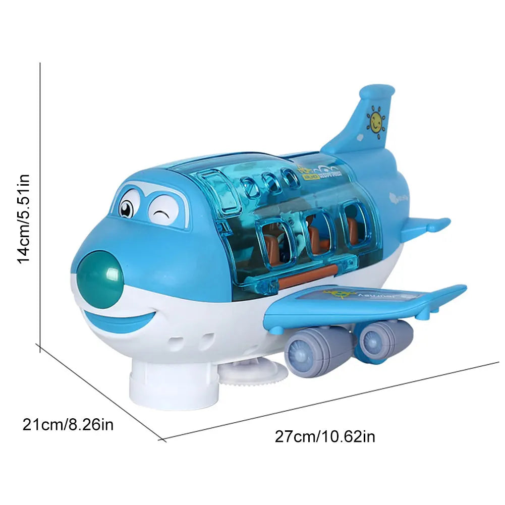 Avion Électrique pour Enfants avec Musique et Lumières - Jouet de Transport