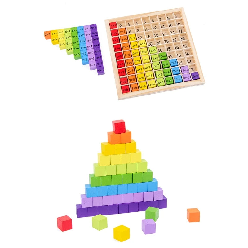 Table de Multiplication en Bois Montessori - Jeu Mathématiques