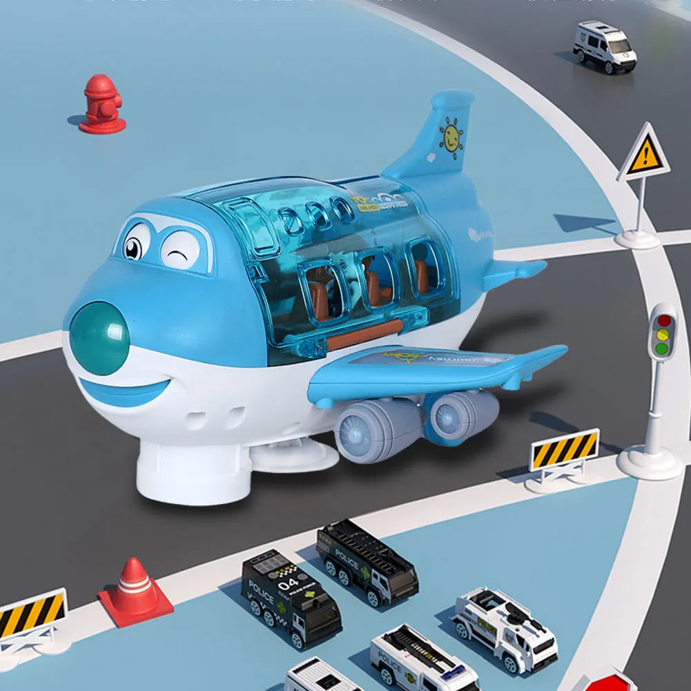 Avion Électrique pour Enfants avec Musique et Lumières - Jouet de Transport