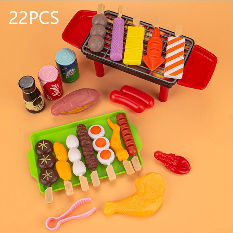 Jouets Cuisine Barbecue 22 Pièces - Jeu Simulation Filles