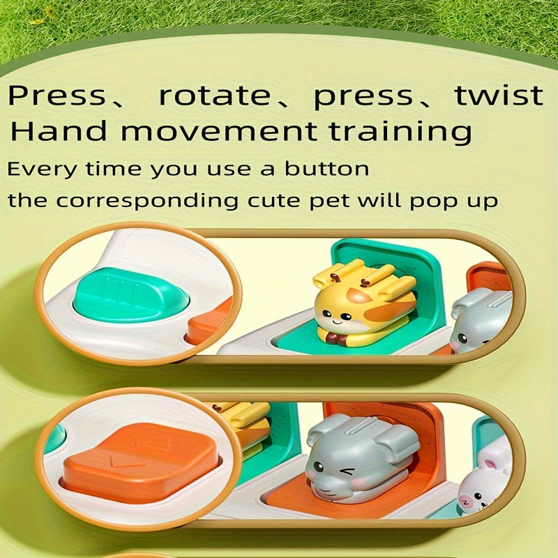 Boîte Pop-Up Animaux Montessori - Jouet Interactif Logique et Motricité pour Bébés